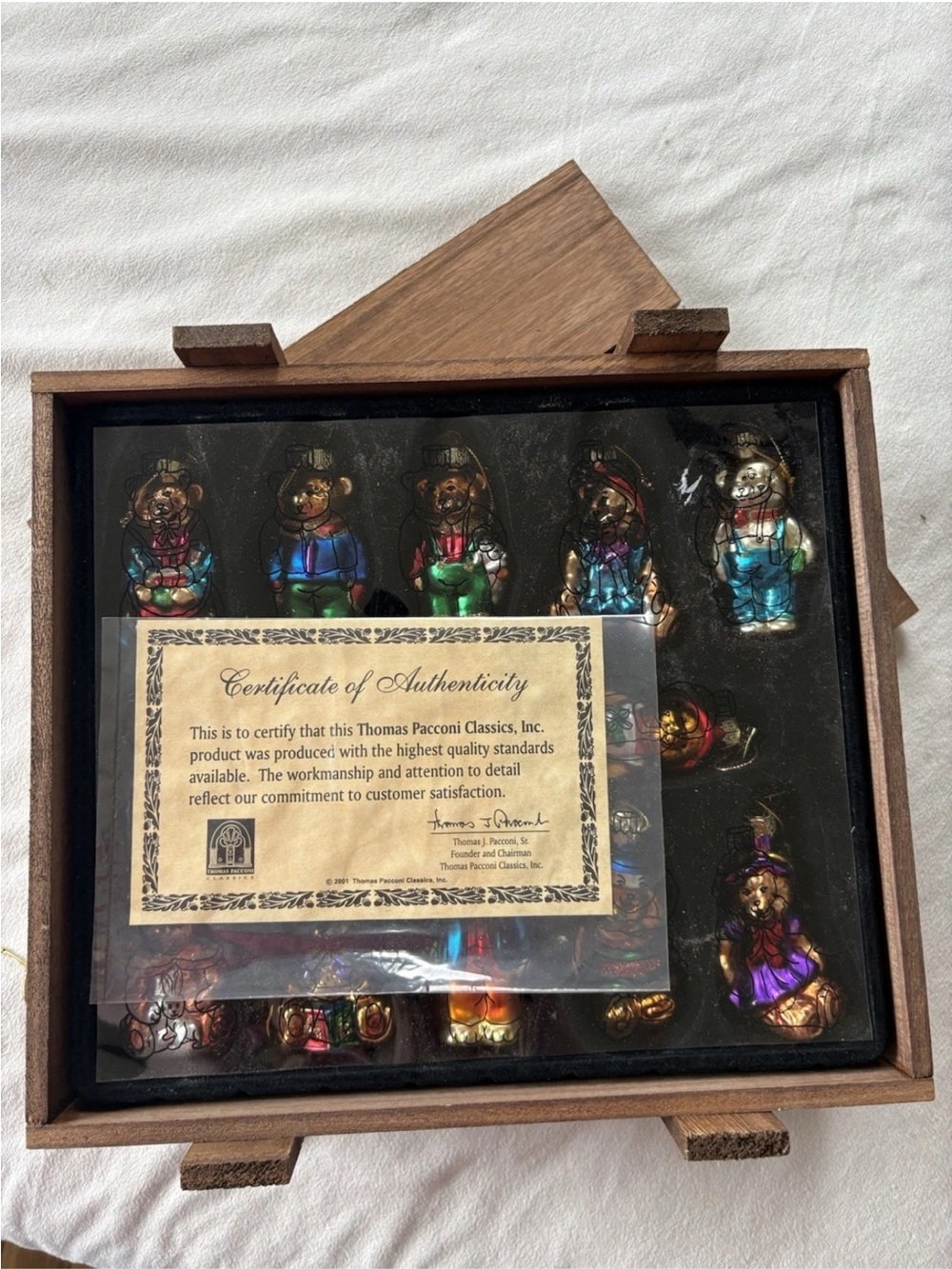 Thomas Paconni Bear Christmas Ornaments
